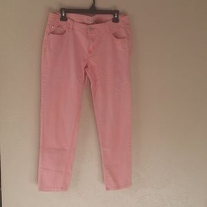 Celebrity Pink original denim Pastelneon coral color pants size(13)